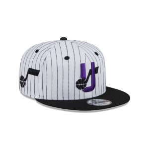 Utah Jazz Deceptor Pinstripe 9FIFTY Snapback Hat