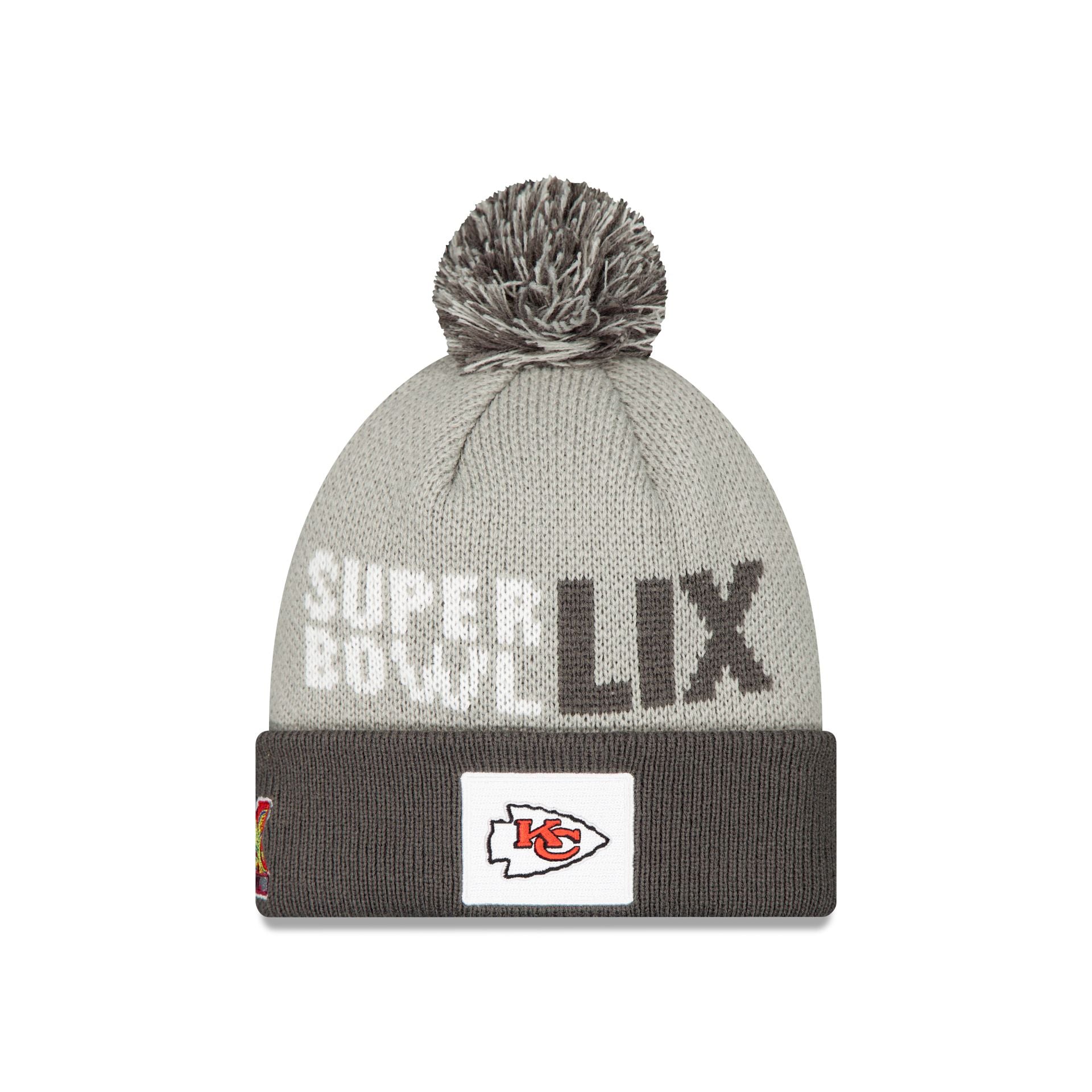 Kansas City Chiefs Super Bowl LIX Sideline Pom Knit Hat