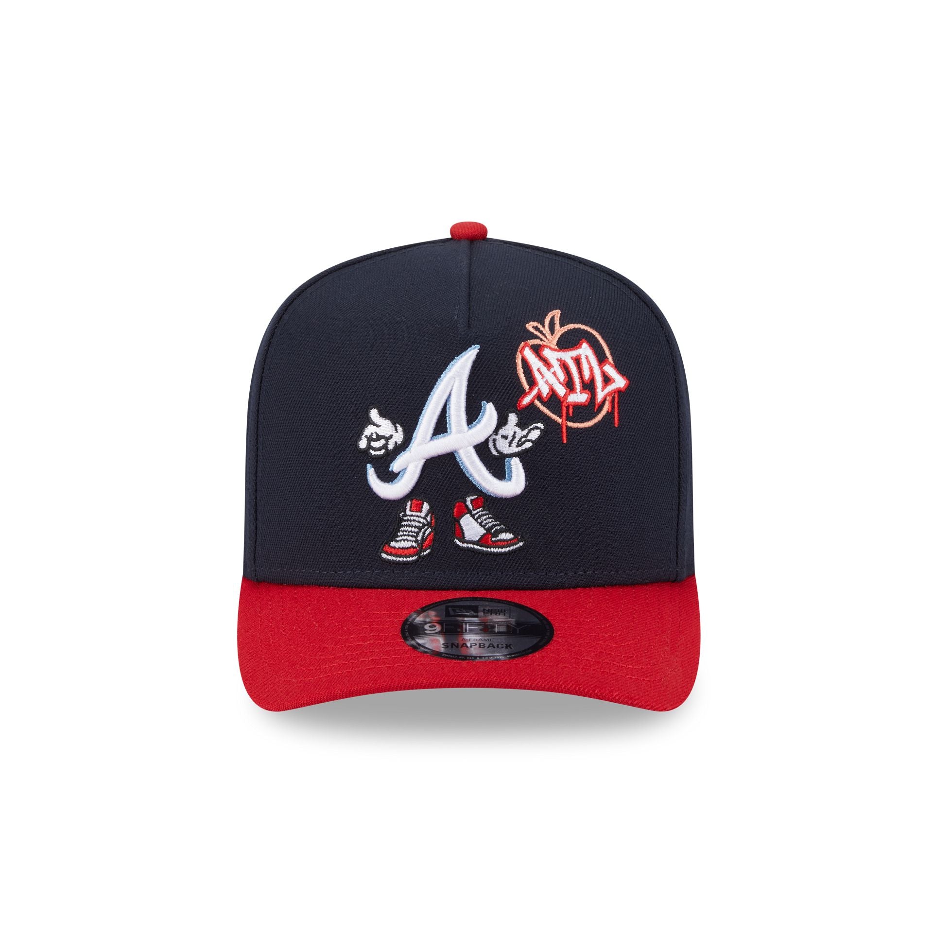 Atlanta Braves Cartoon 9FIFTY A-Frame Snapback Hat - Image 2