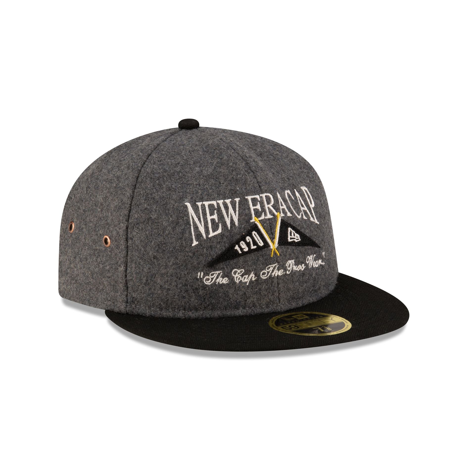 New Era Cap Heather Gray Retro Crown 59FIFTY Fitted Hat - Image 3