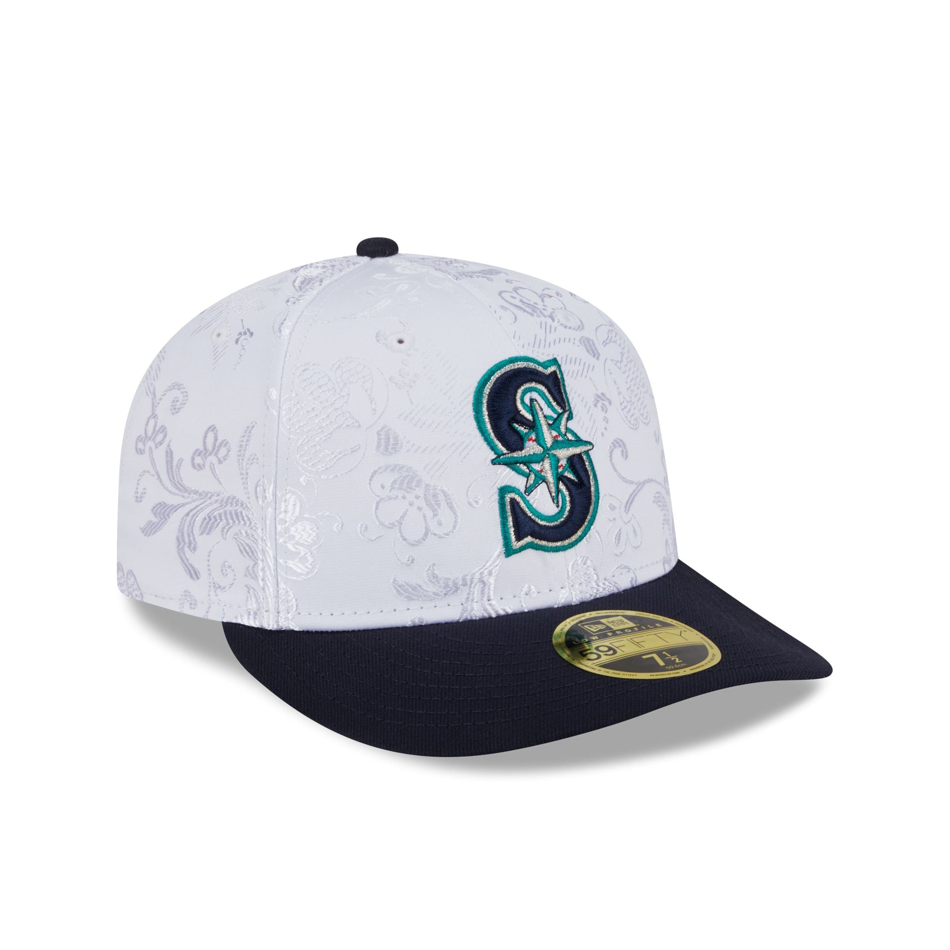 Seattle Mariners Floral Shine Low Profile 59FIFTY Fitted Hat - Image 3