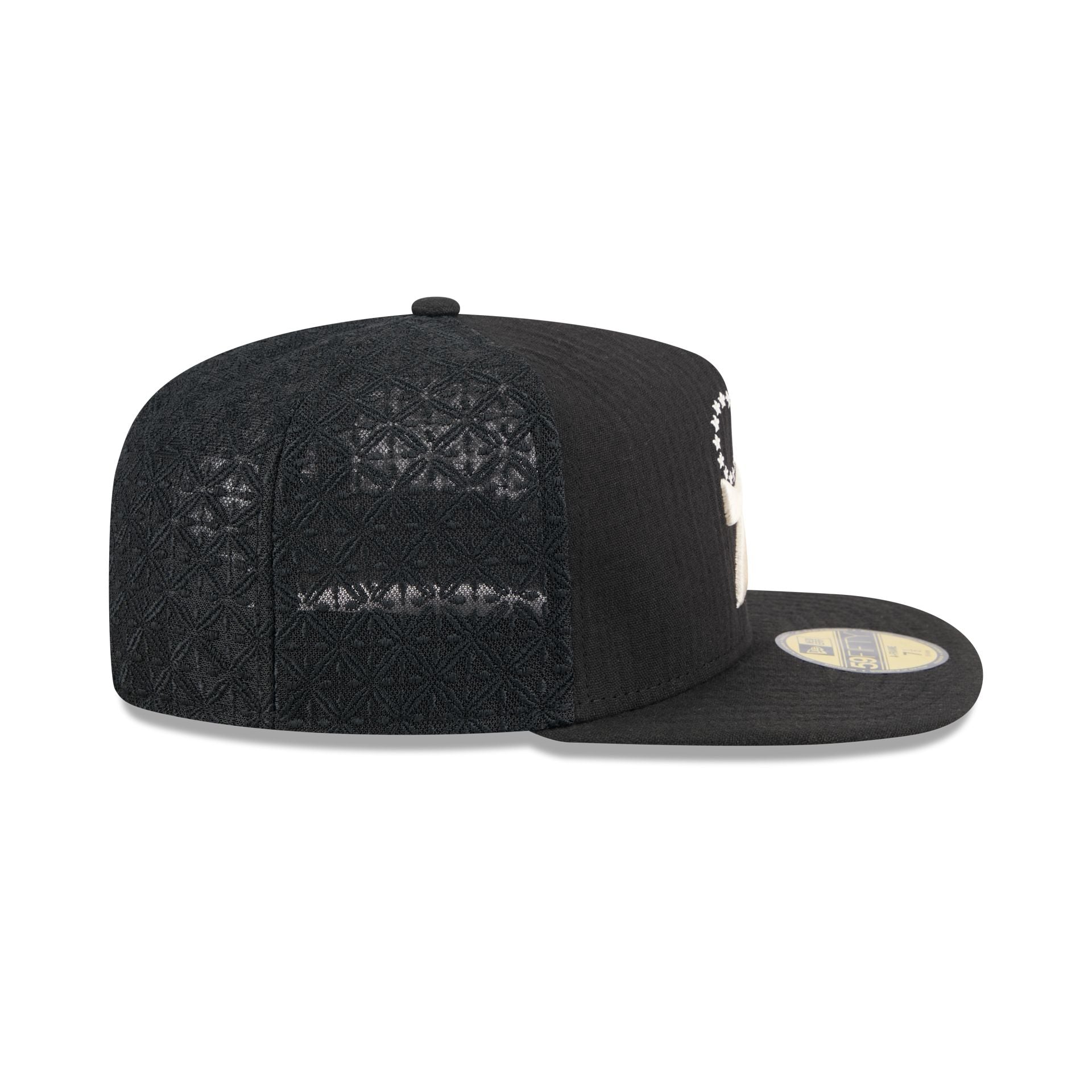 Philadelphia 76ers Black Mesh 59FIFTY A-Frame Fitted Hat - Image 5