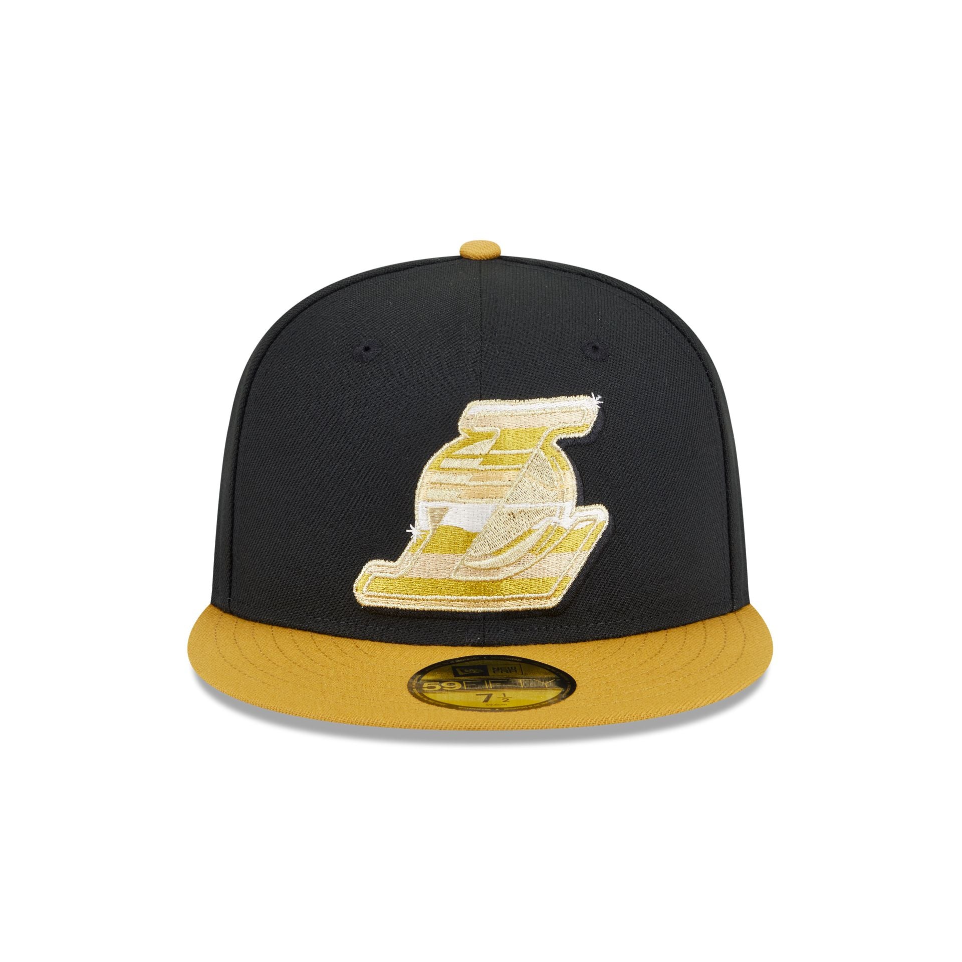Los Angeles Lakers Metallic Gold Logo 59FIFTY Fitted Hat - Image 2