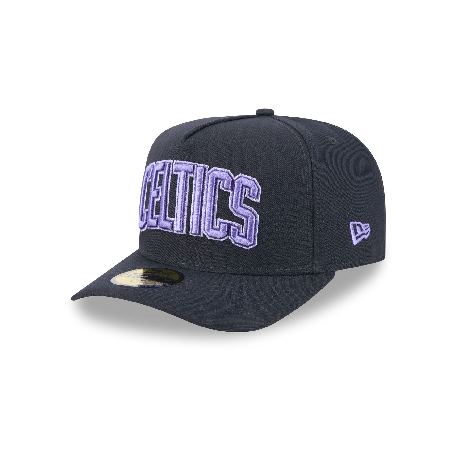 Boston Celtics Navy Lavender 59FIFTY A-Frame Fitted Hat - Image 3