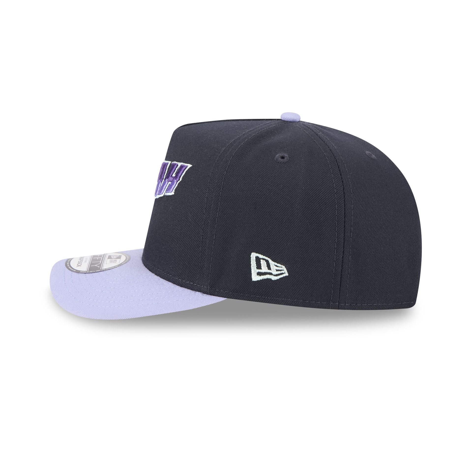 Utah Jazz Navy Lavender 9FIFTY A-Frame Snapback Hat - Image 5