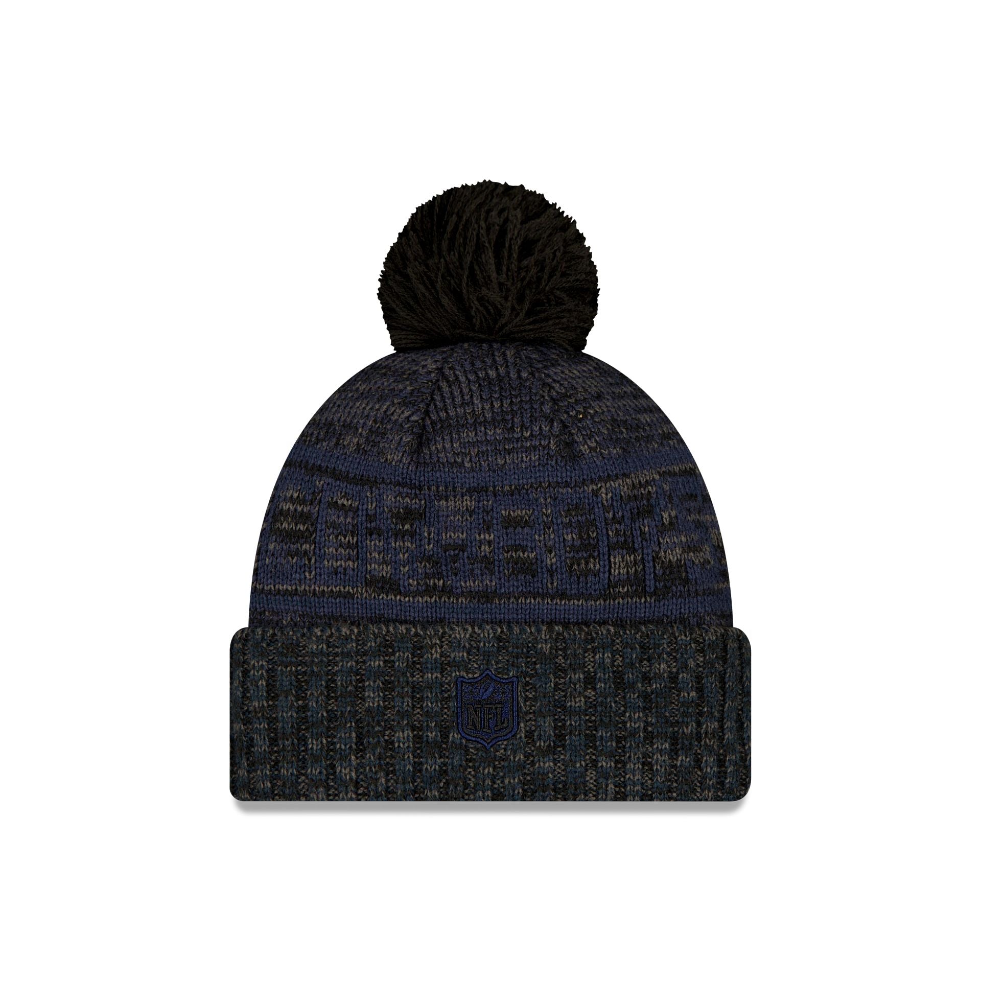Dallas Cowboys 2025 Sideline Cold Weather Black Pom Knit Hat - Image 2