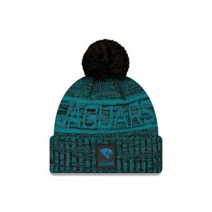 Jacksonville Jaguars 2025 Sideline Cold Weather Black Pom Knit Hat