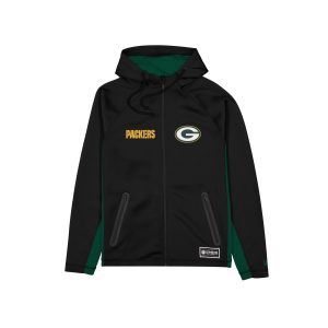 Green Bay Packers Combine Black Full-Zip Hoodie