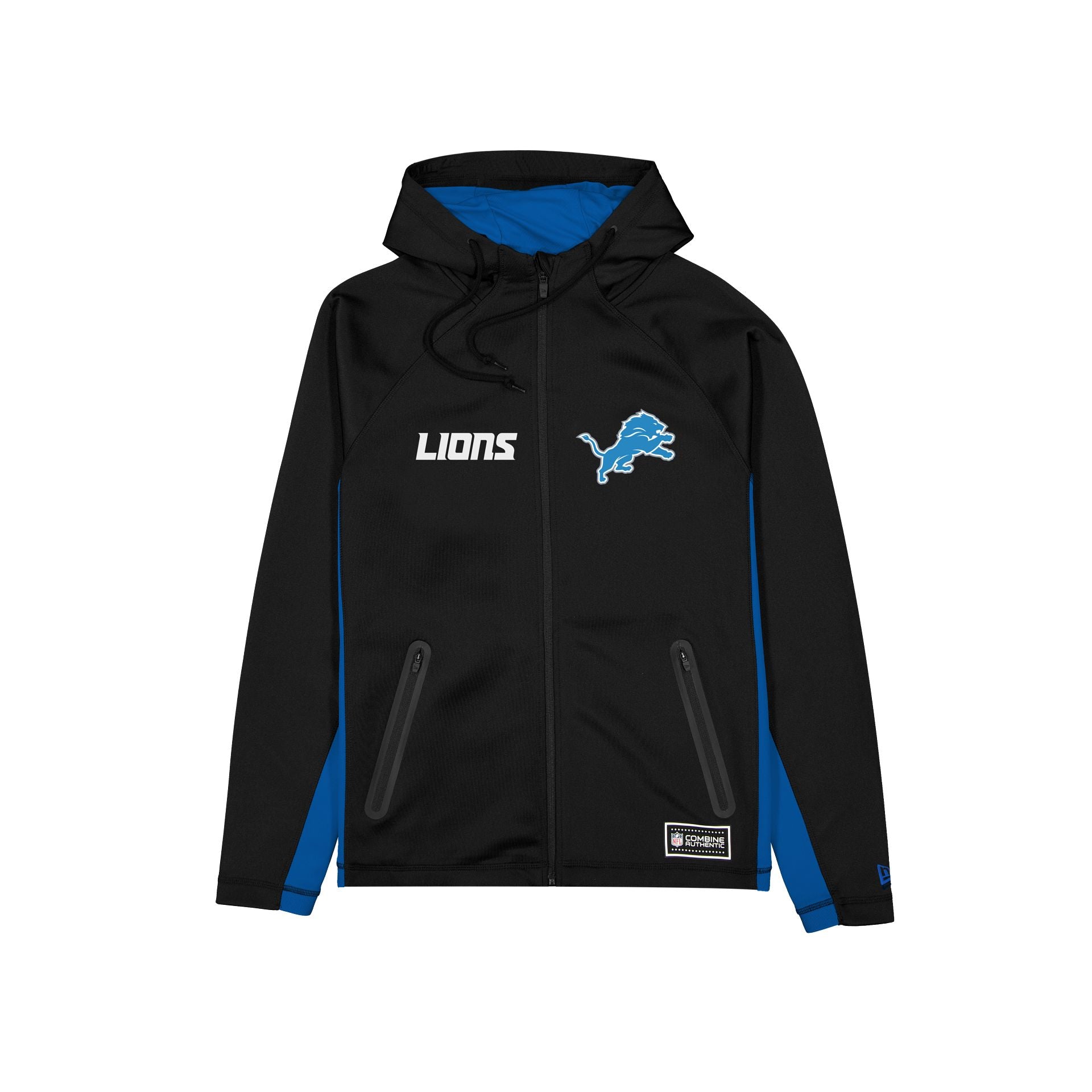 Detroit Lions Combine Black Full-Zip Hoodie