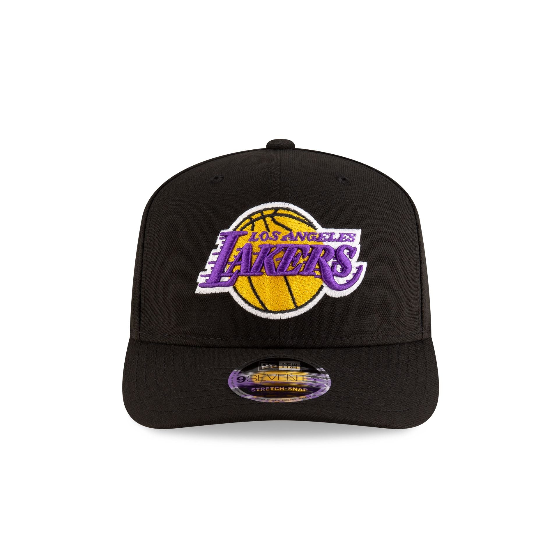 Los Angeles Lakers Team Black 9SEVENTY Stretch-Snap Hat - Image 2
