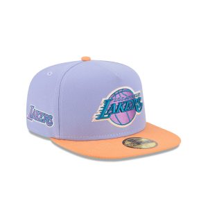 Los Angeles Lakers Lavender 59FIFTY A-Frame Fitted Hat