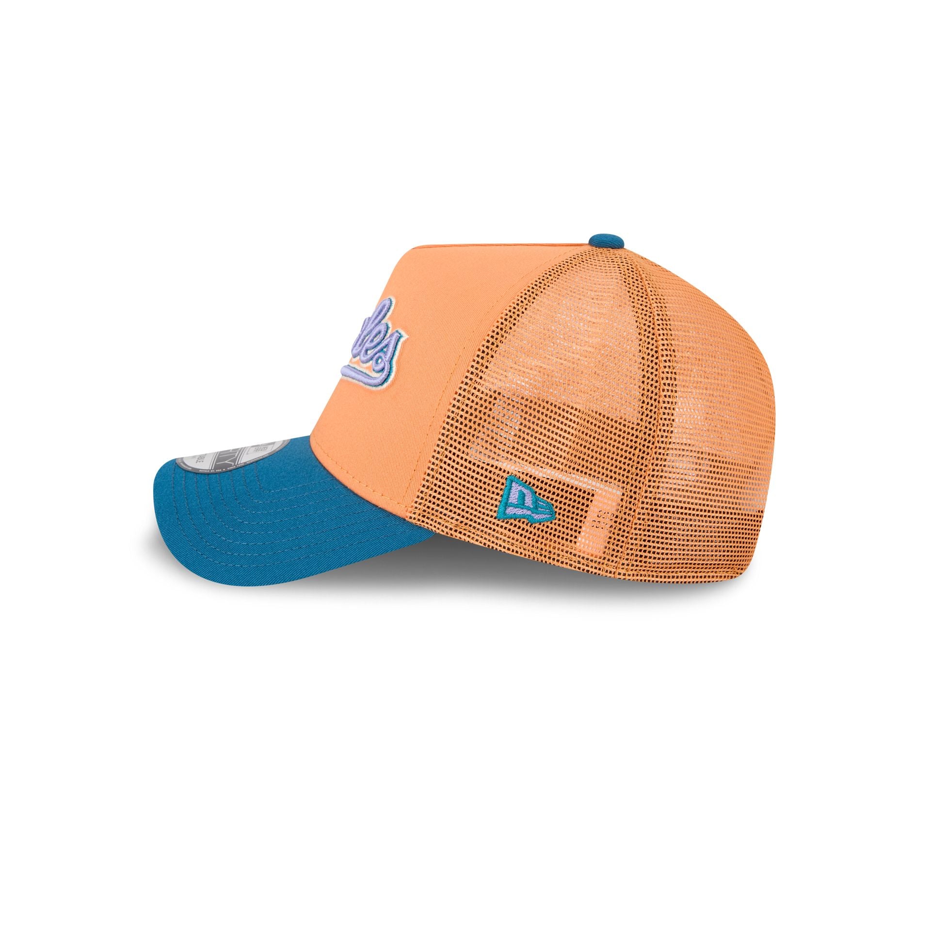 Baltimore Orioles Orange Glaze 9FORTY A-Frame Trucker Hat - Image 4