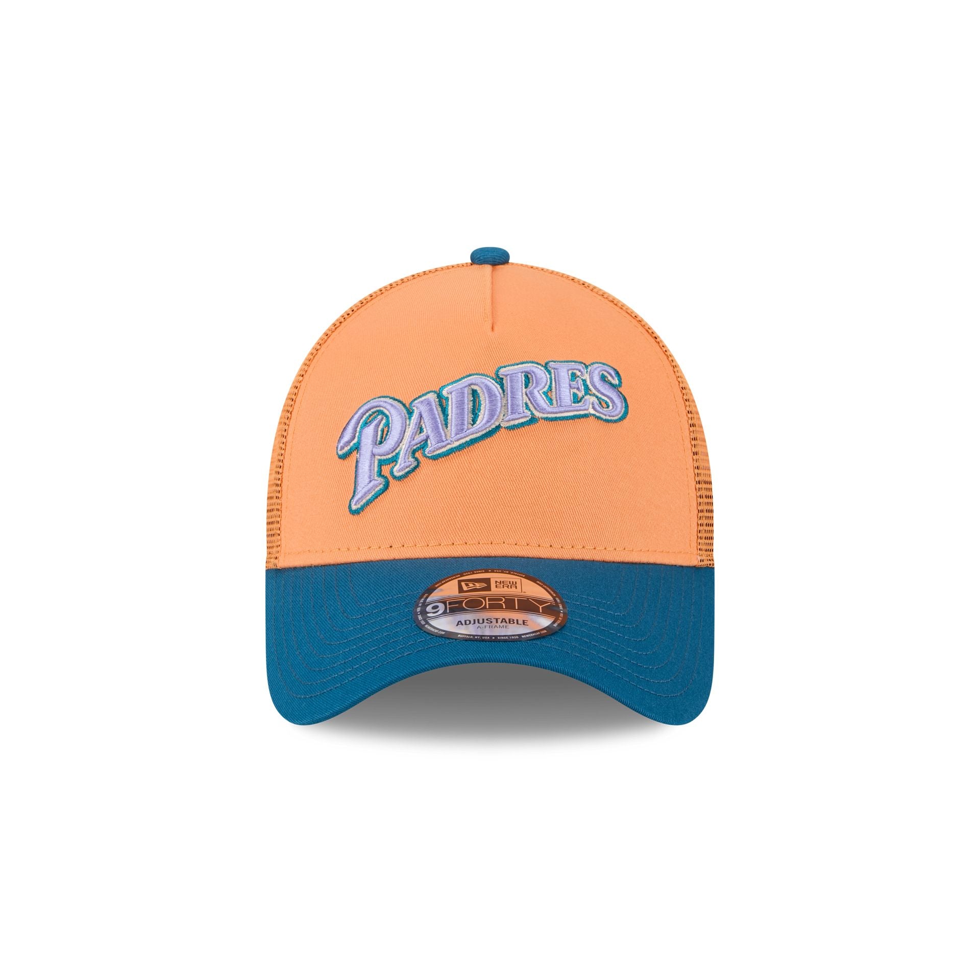 San Diego Padres Orange Glaze 9FORTY A-Frame Trucker Hat - Image 2