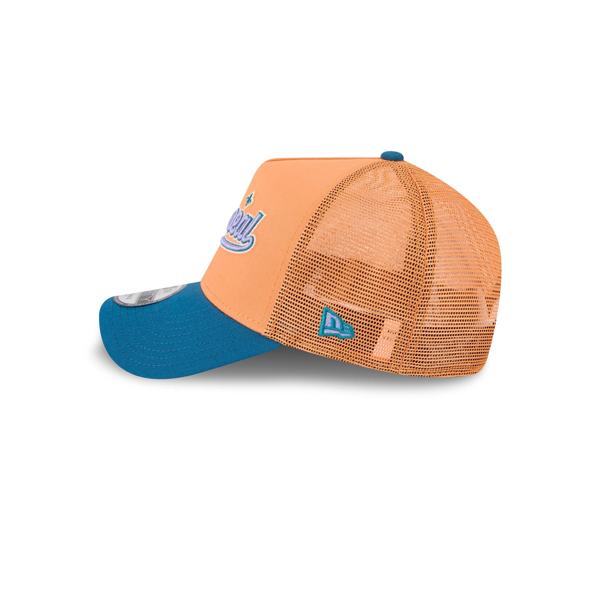 Montreal Expos Orange Glaze 9FORTY A-Frame Trucker Hat - Image 4