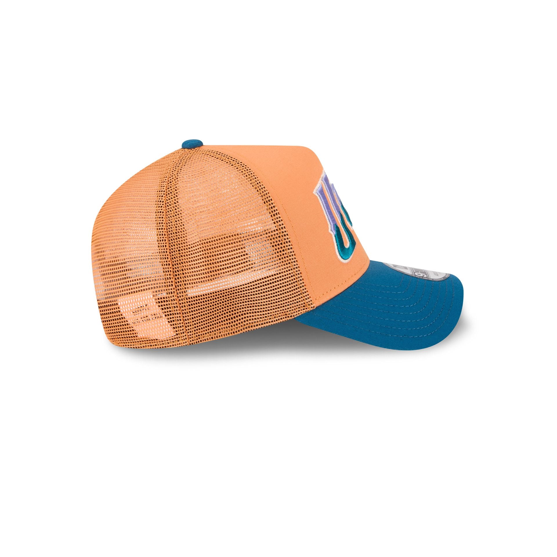 Utah Jazz Orange Glaze 9FORTY A-Frame Trucker Hat - Image 5
