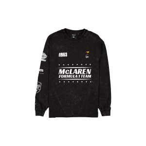 McLaren Formula 1 Team Pigment Wash Black Long Sleeve T-Shirt