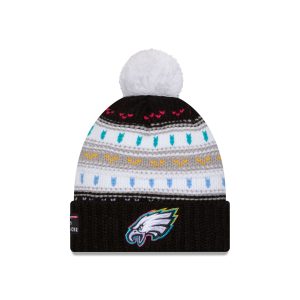 Philadelphia Eagles 2025 Crucial Catch Women's Pom Knit Hat