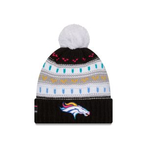 Denver Broncos 2025 Crucial Catch Women's Pom Knit Hat