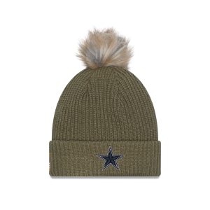 Dallas Cowboys 2025 Salute to Service Women's Pom Knit Hat