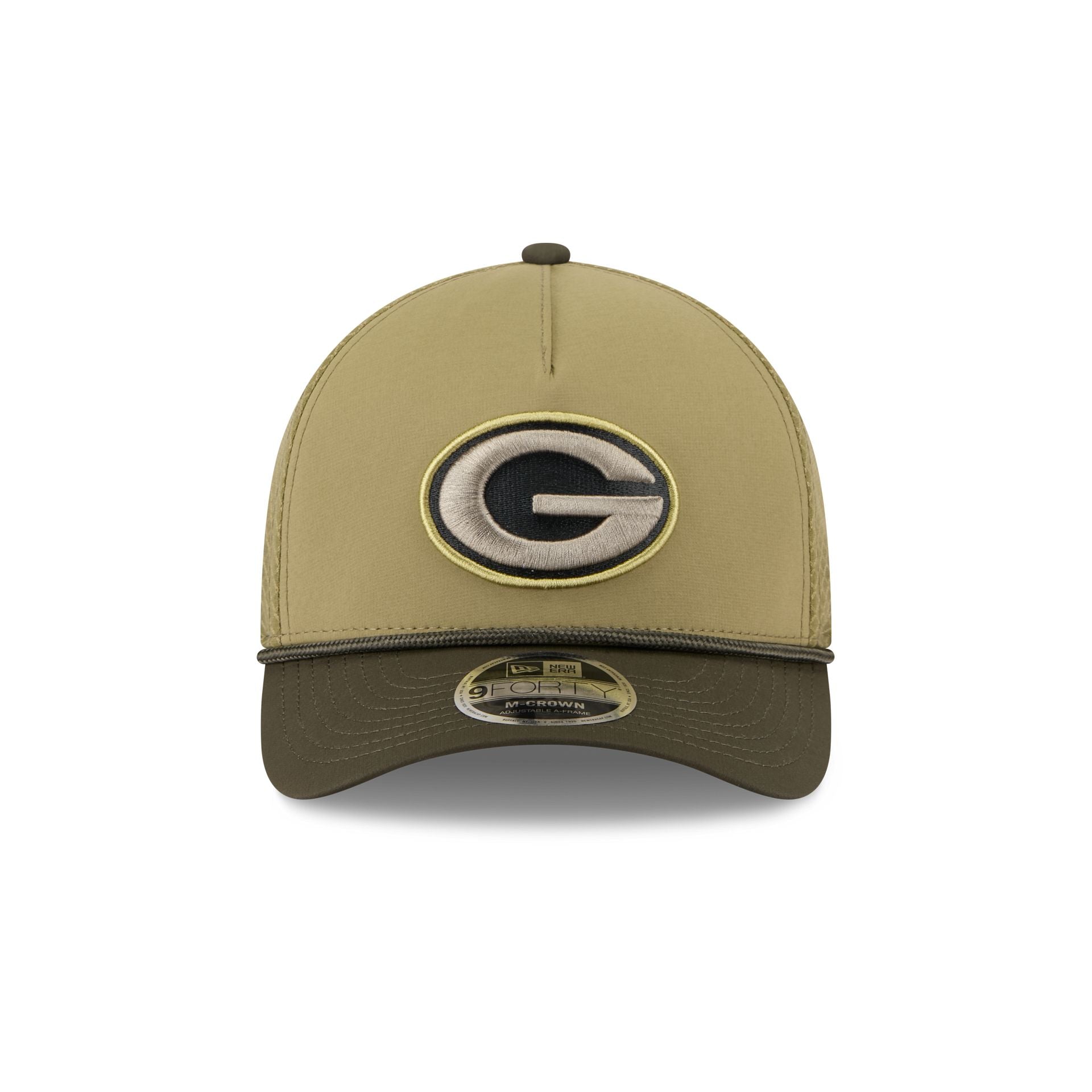 Green Bay Packers 2025 Salute to Service 9FORTY M-Crown A-Frame Trucker Hat - Image 2