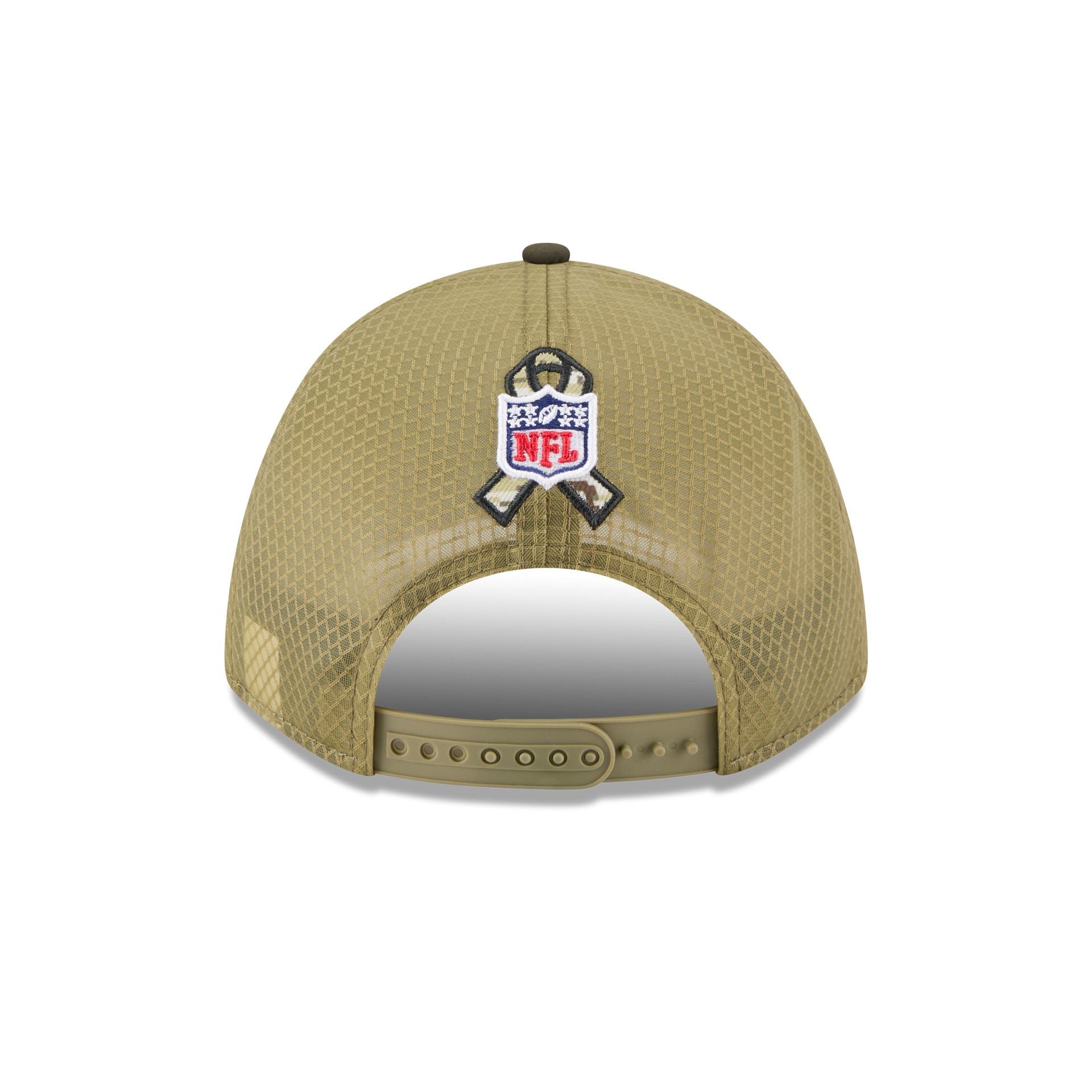 Houston Texans 2025 Salute to Service 9FORTY M-Crown A-Frame Trucker Hat - Image 6