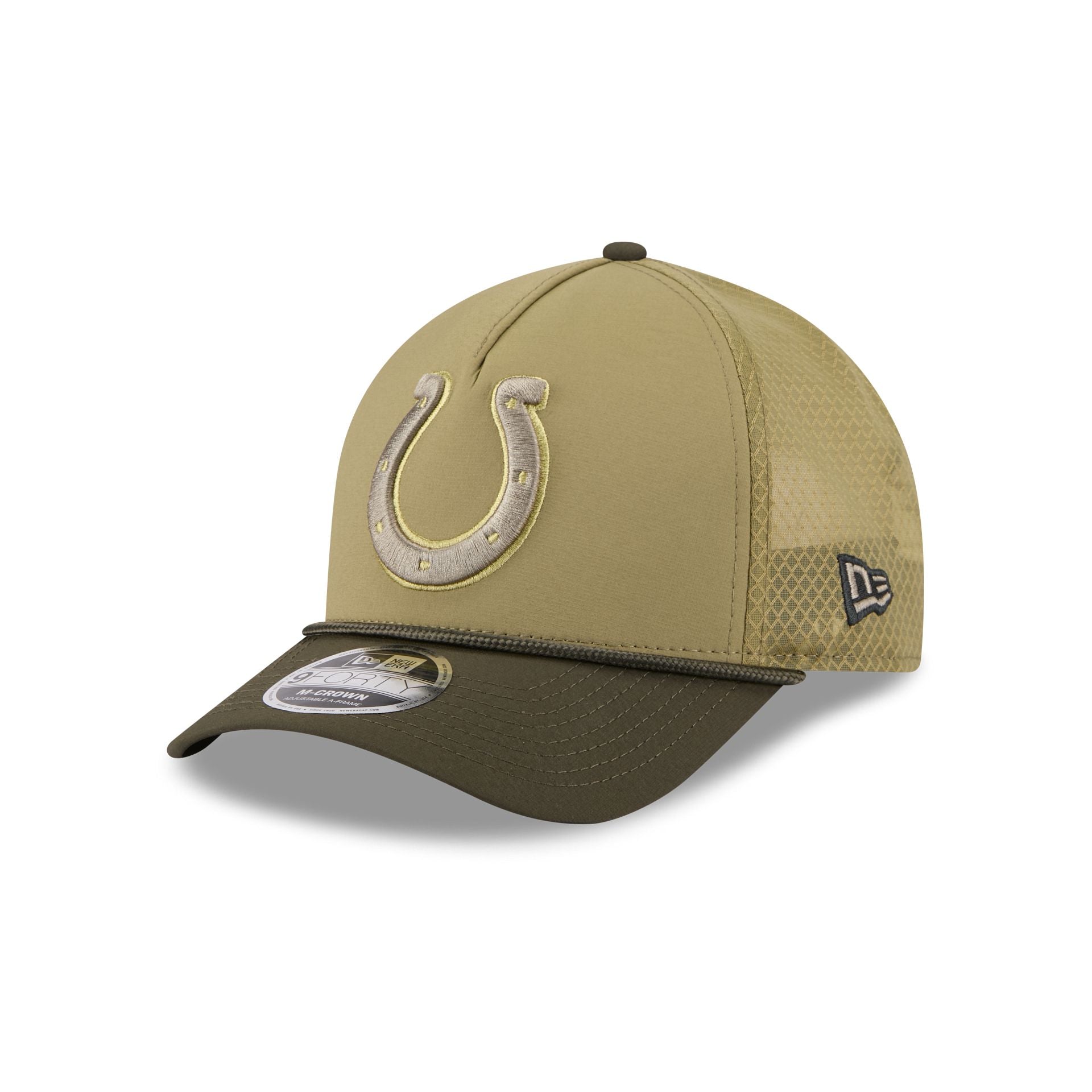 Indianapolis Colts 2025 Salute to Service 9FORTY M-Crown A-Frame Trucker Hat - Image 3