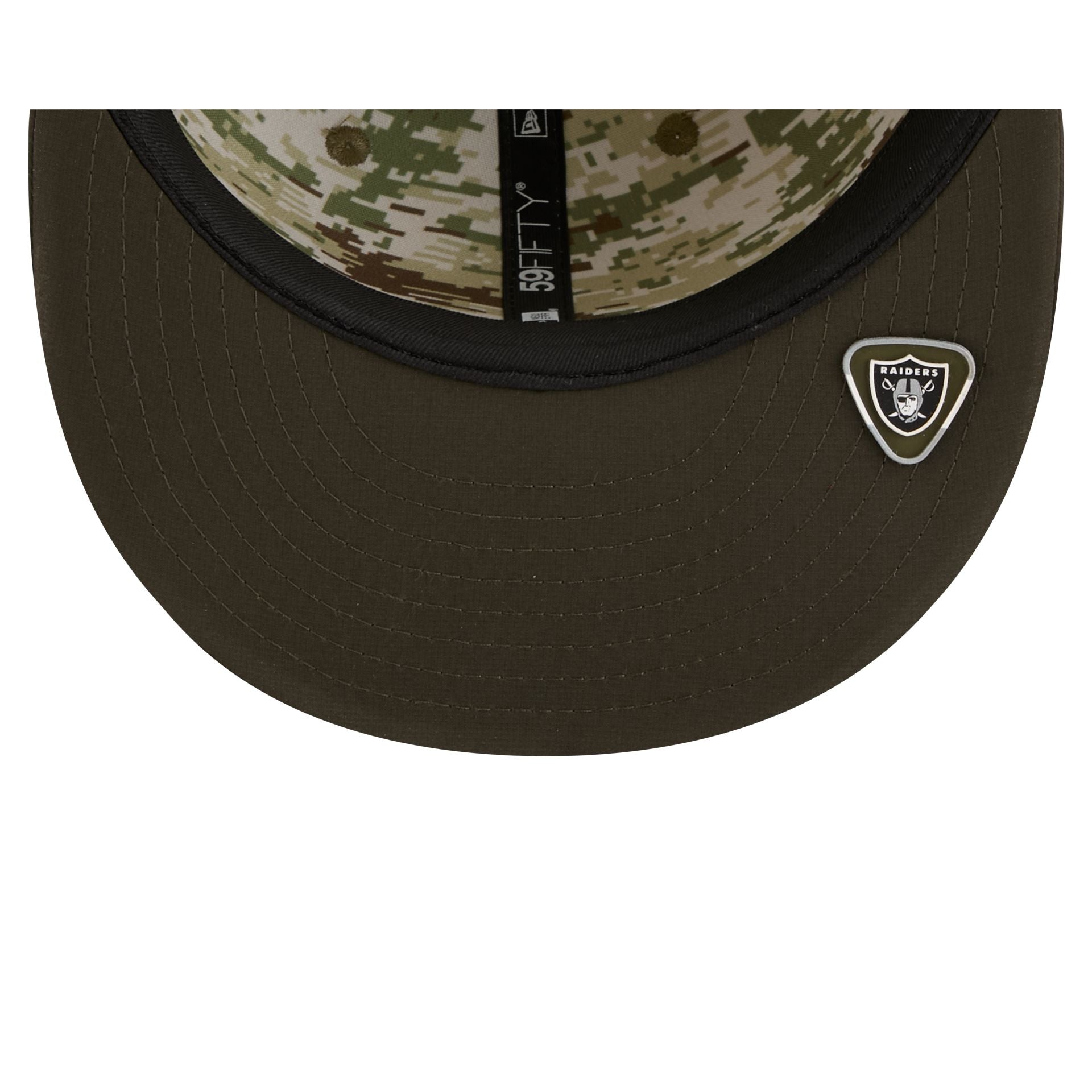 Las Vegas Raiders 2025 Salute to Service 59FIFTY Fitted Hat - Image 7