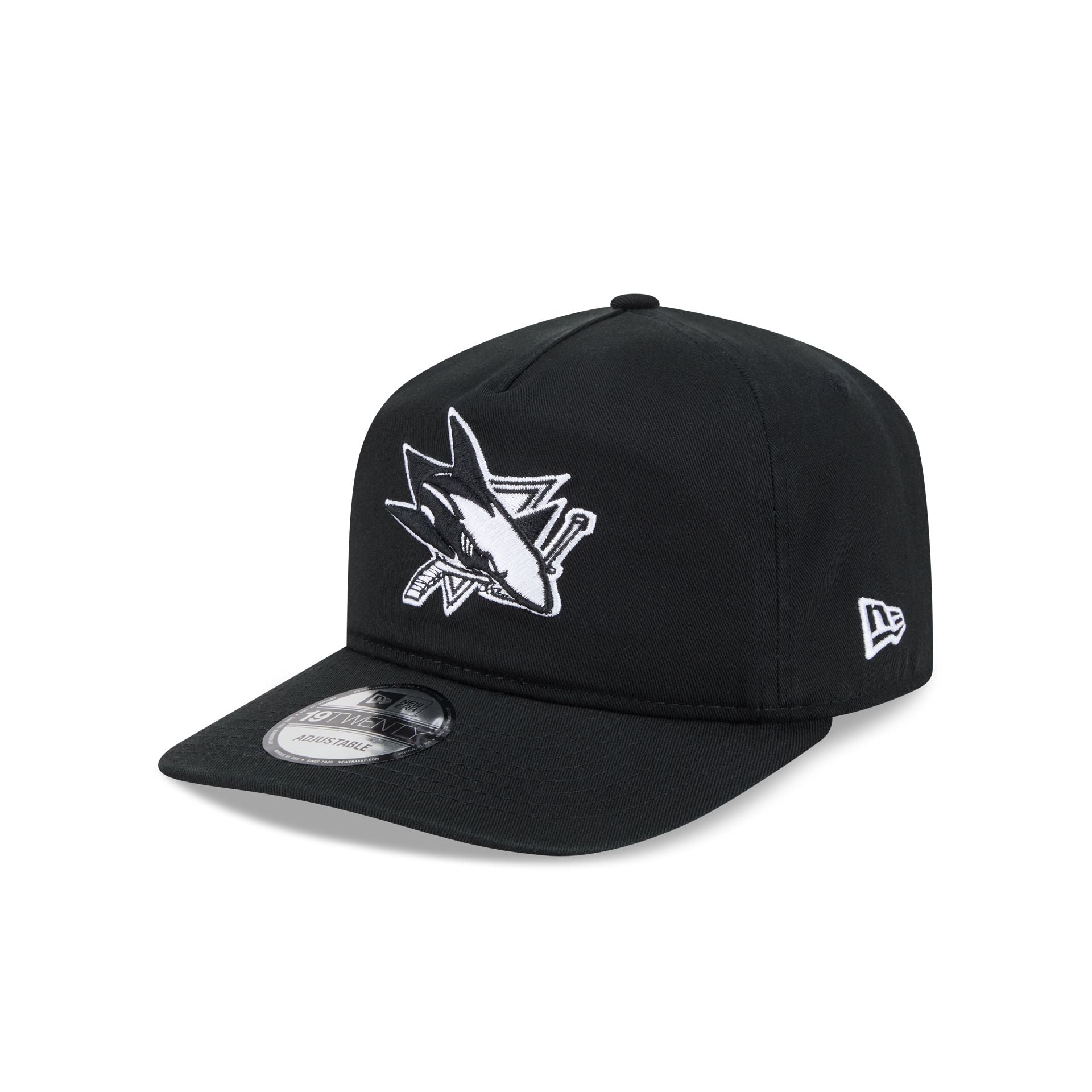 San Jose Sharks Black and White 19TWENTY Snapback Hat