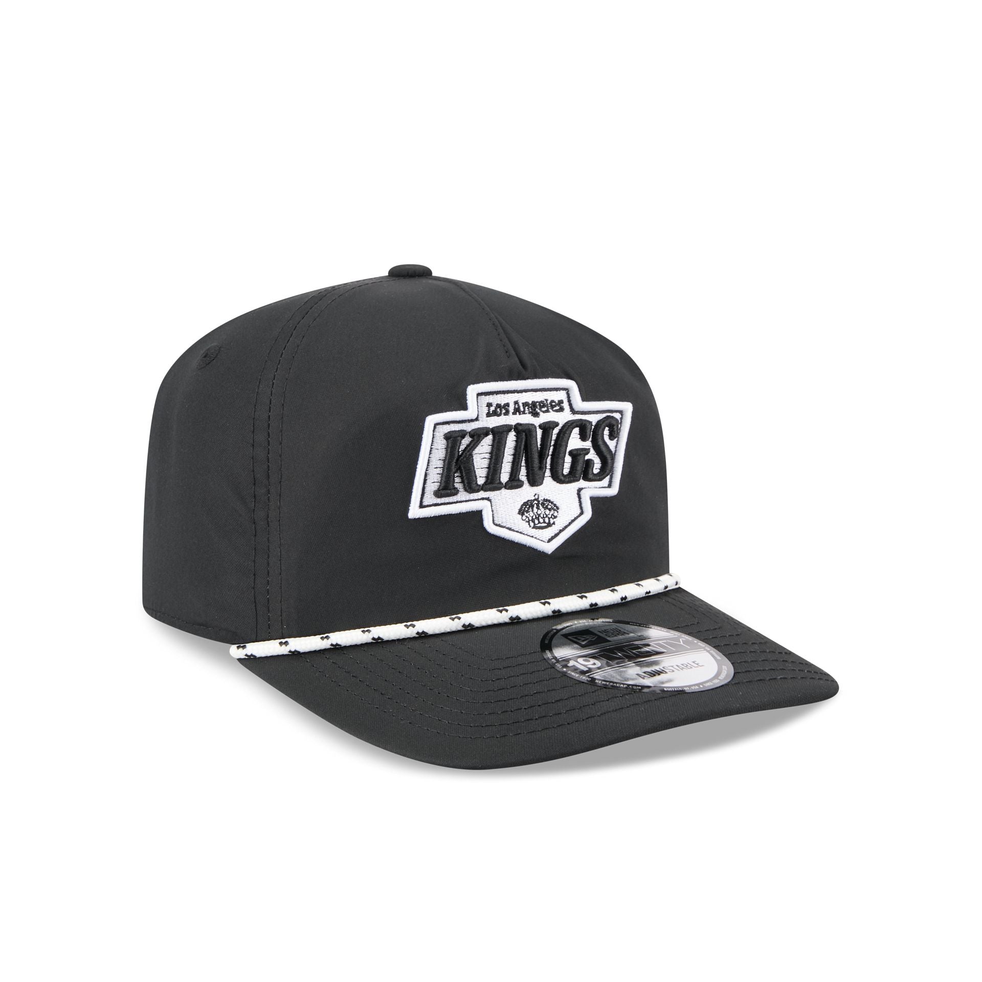 Los Angeles Kings Black and White Rope 19TWENTY Snapback Hat - Image 3