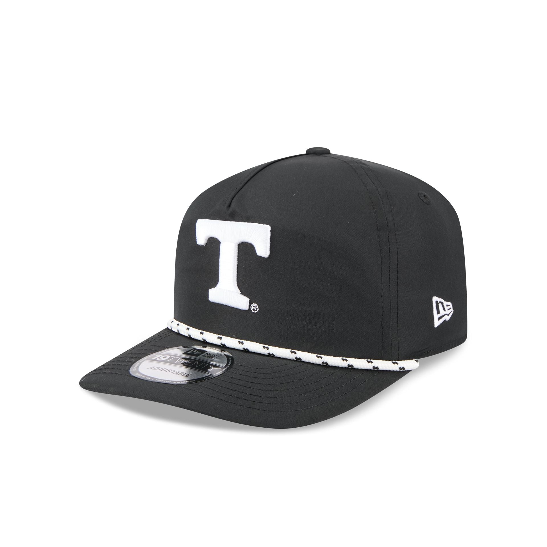 Tennessee Volunteers Black and White Rope 19TWENTY Snapback Hat