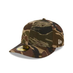 New Era Cap Three Looms Wool Woodland Camo 59FIFTY Fitted Hat
