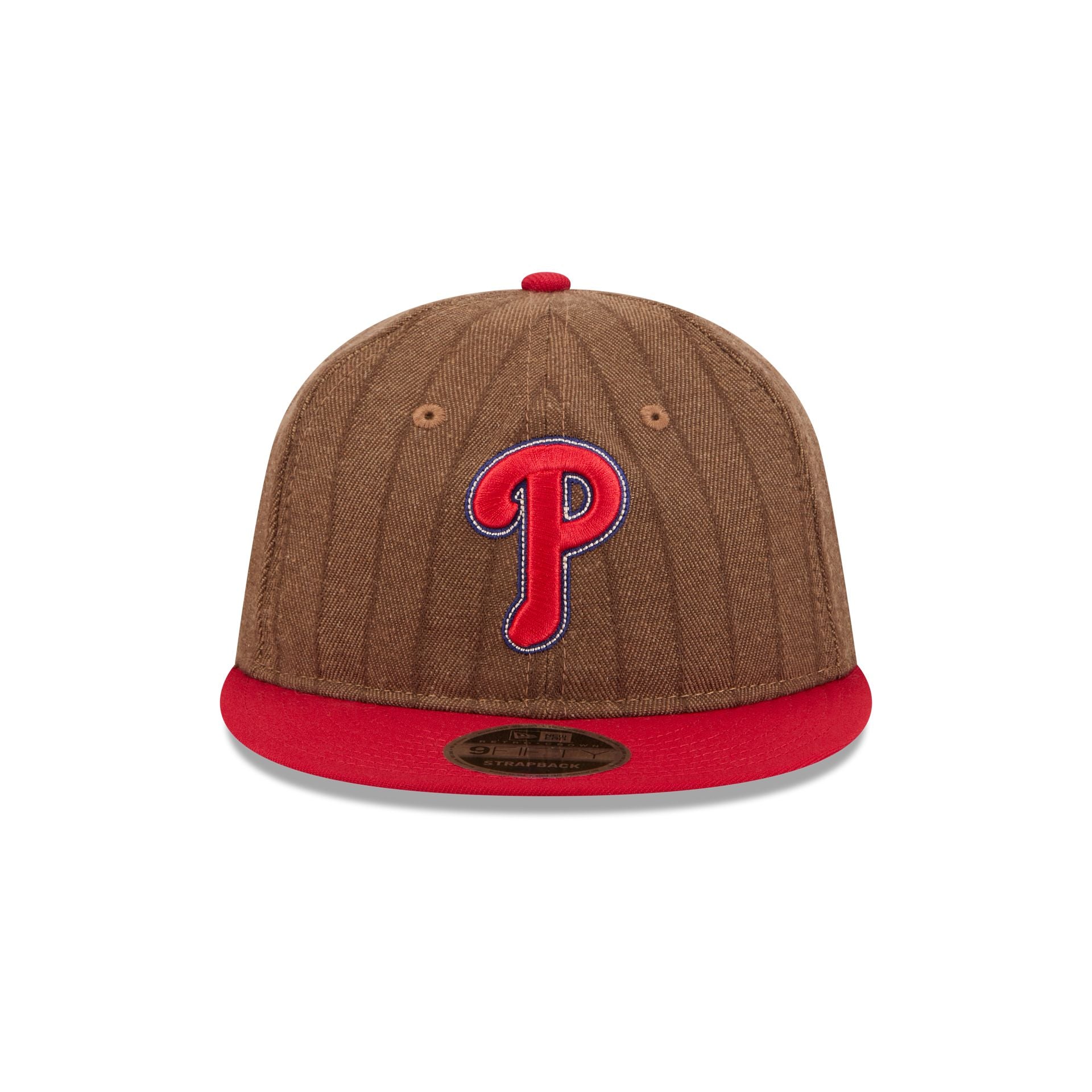 Philadelphia Phillies Three Looms Wool Pinstripe Retro Crown 9FIFTY Adjustable Hat - Image 2