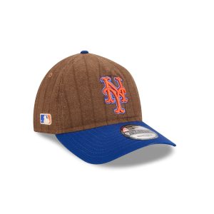 New York Mets Three Looms Wool Pinstripe 9TWENTY A-Frame Adjustable Hat