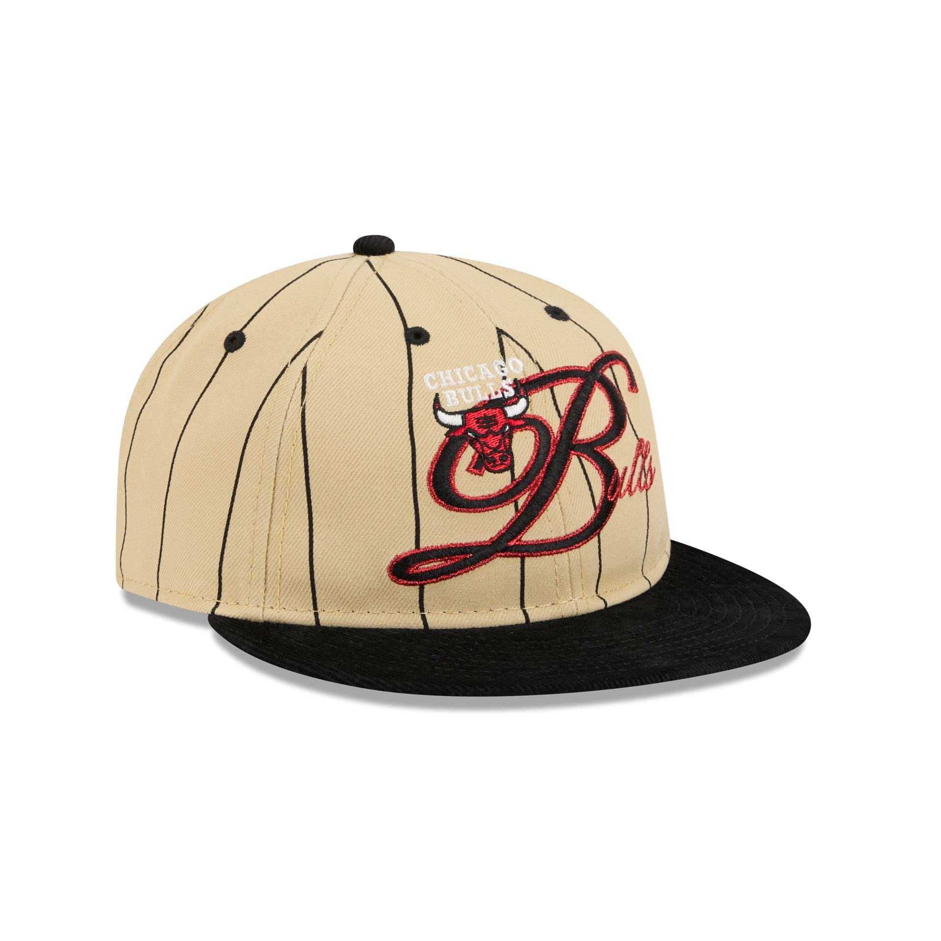 Chicago Bulls Pinstripe Script Retro Crown 9FIFTY Adjustable Hat - Image 3