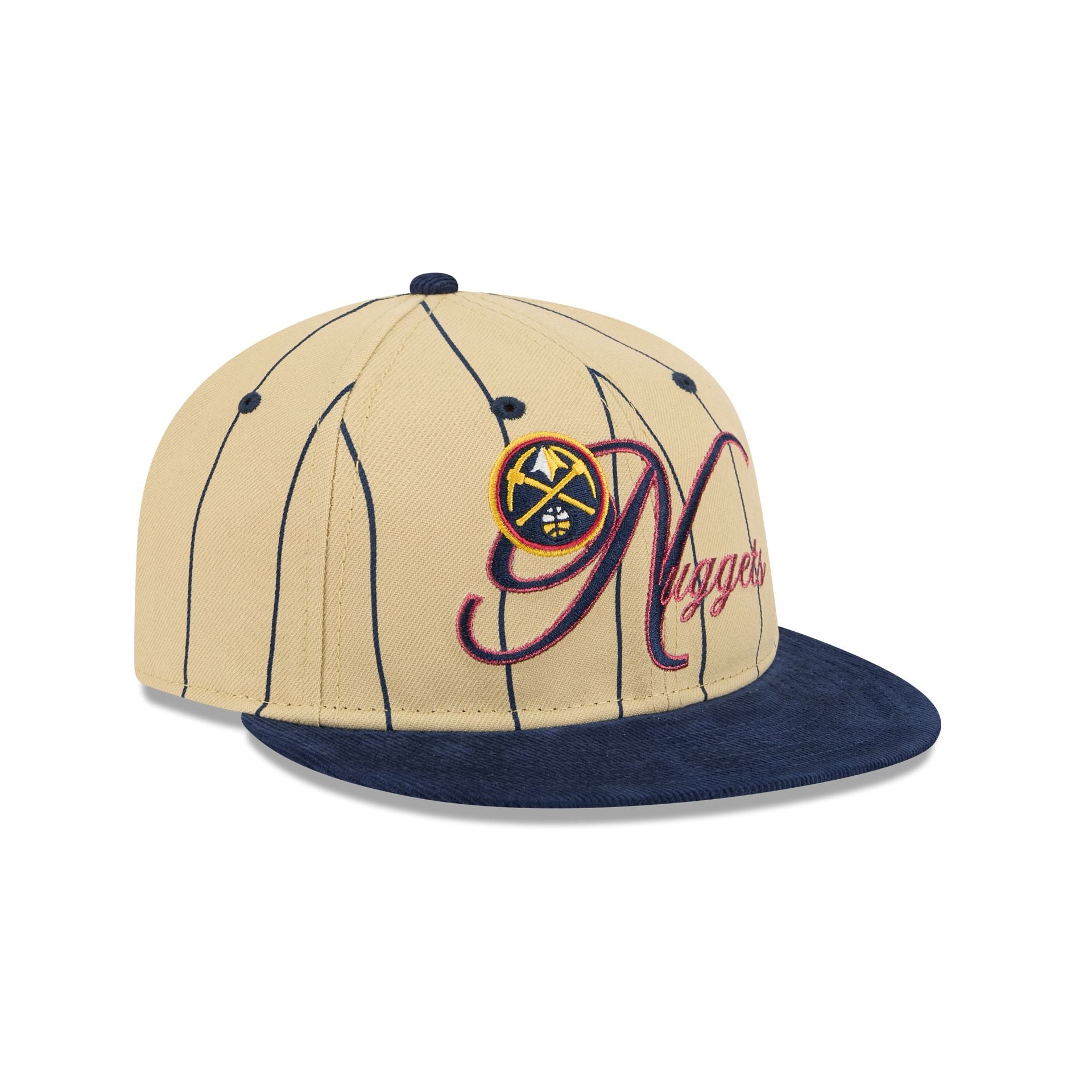 Denver Nuggets Pinstripe Script Retro Crown 9FIFTY Adjustable Hat - Image 3