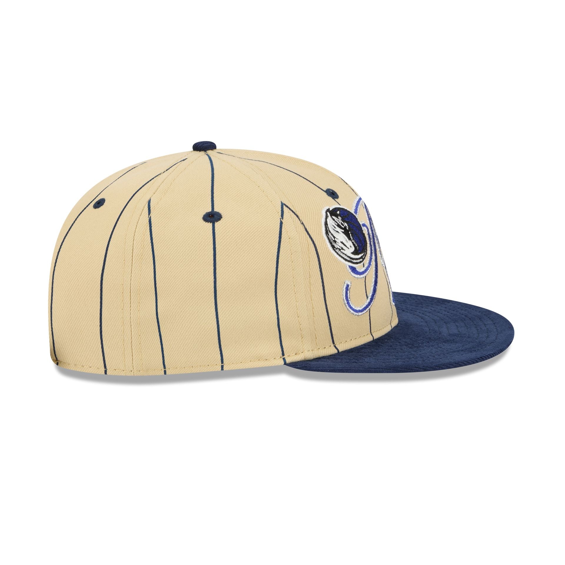 Dallas Mavericks Pinstripe Script Retro Crown 9FIFTY Adjustable Hat - Image 5