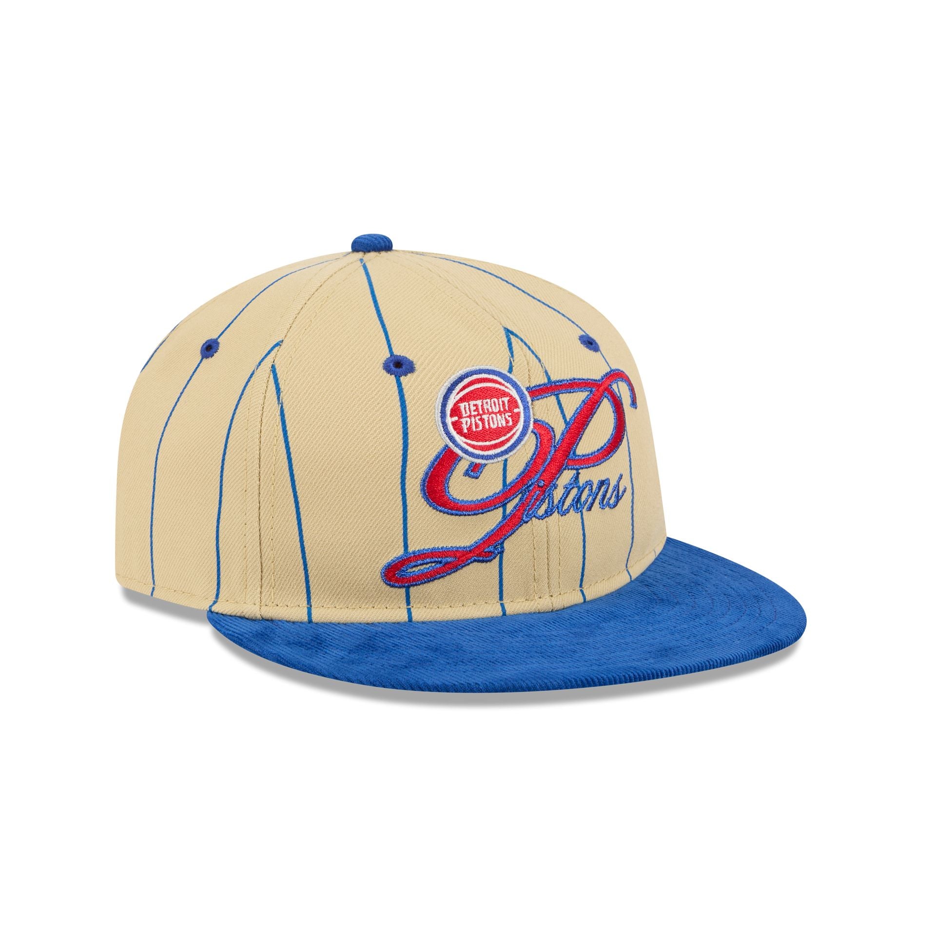 Detroit Pistons Pinstripe Script Retro Crown 9FIFTY Adjustable Hat - Image 3