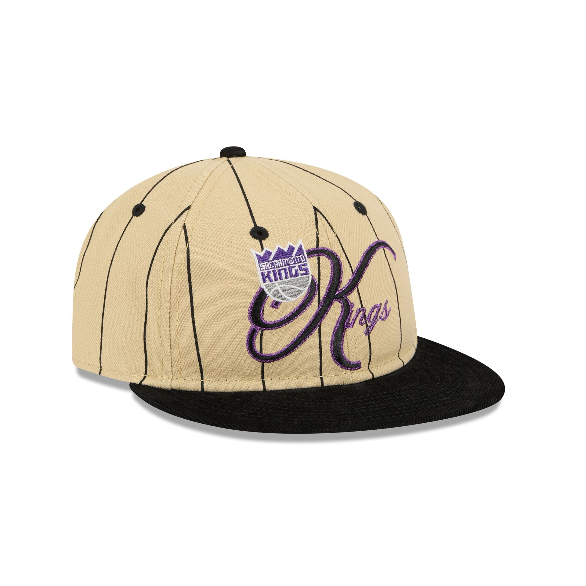 Sacramento Kings Pinstripe Script Retro Crown 9FIFTY Adjustable Hat - Image 3