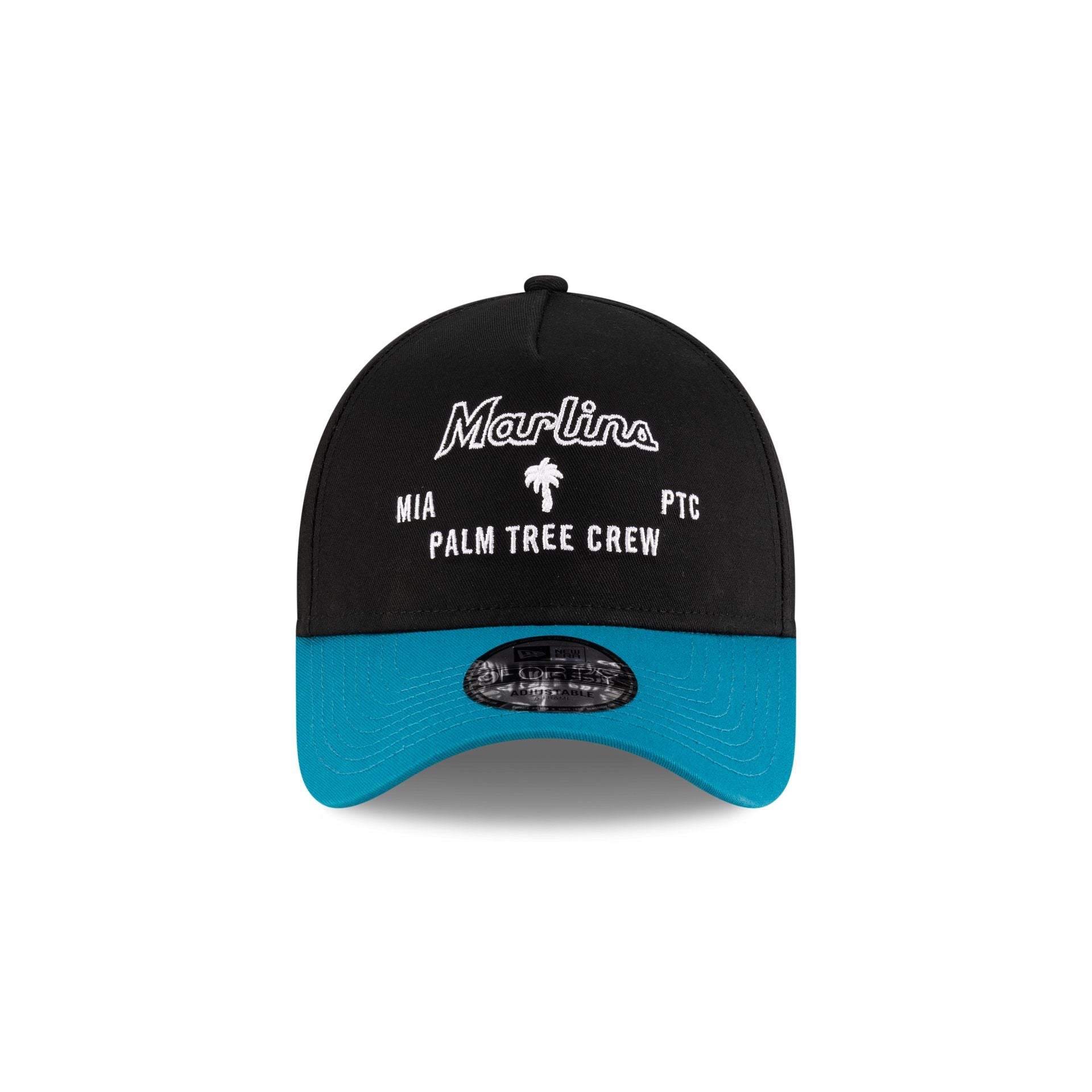 Palm Tree Crew x Miami Marlins Black 9FORTY A-Frame Snapback Hat - Image 2