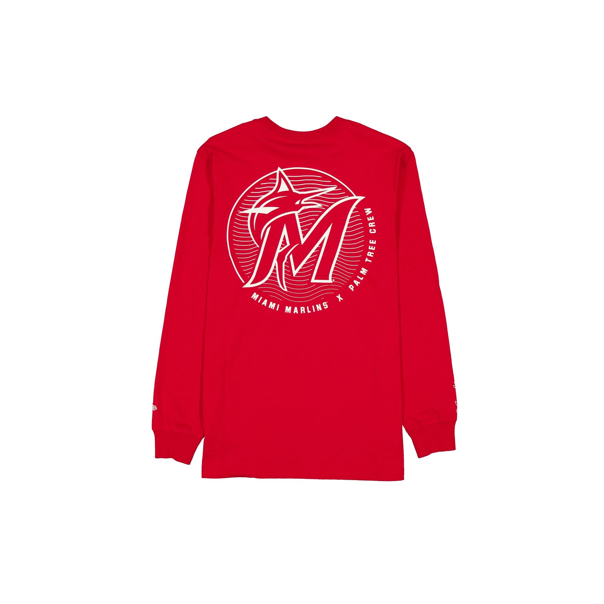 Palm Tree Crew x Miami Marlins Red Long Sleeve T-Shirt - Image 2
