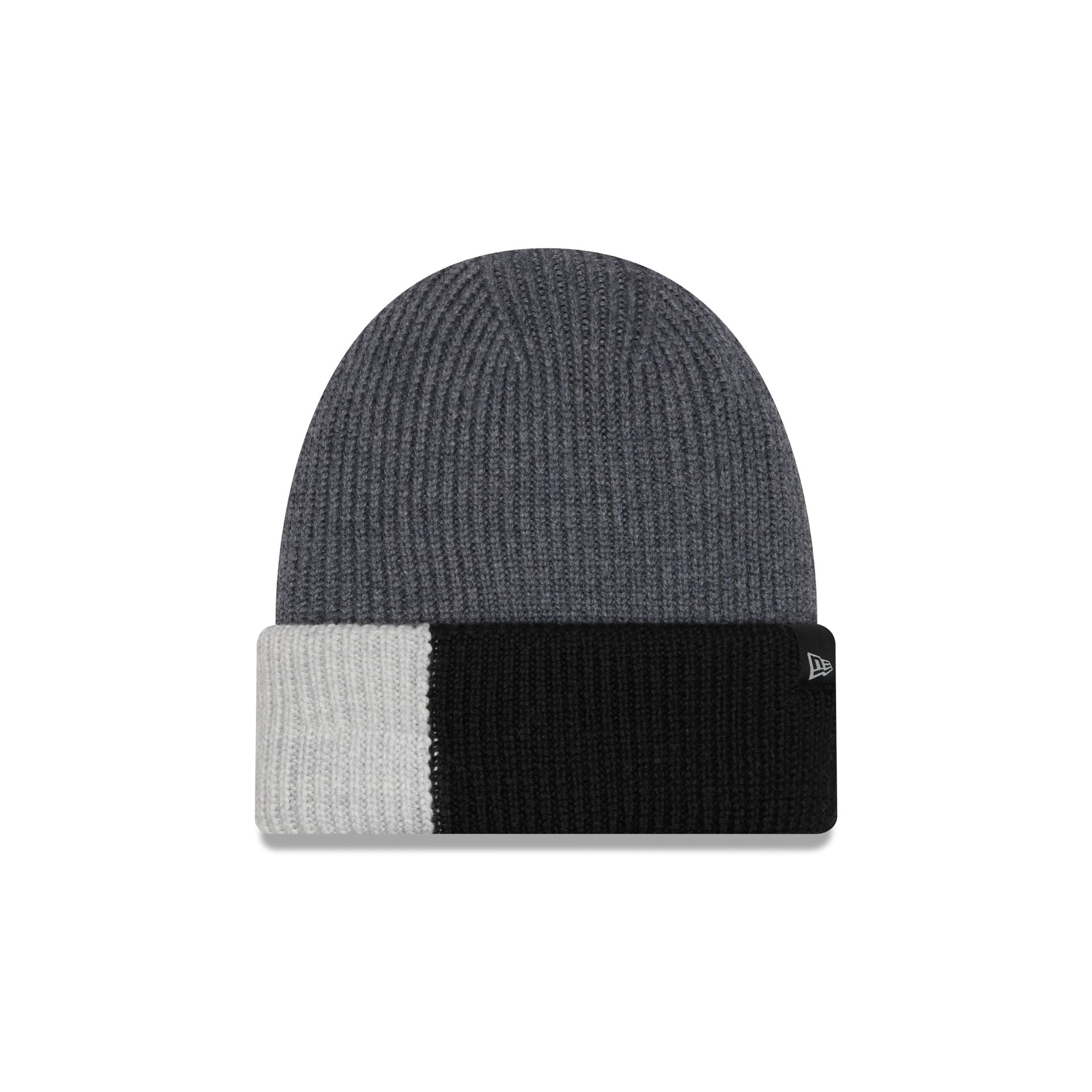 New Era Cap Merino Wool Color Block Gray Cuff Knit Hat