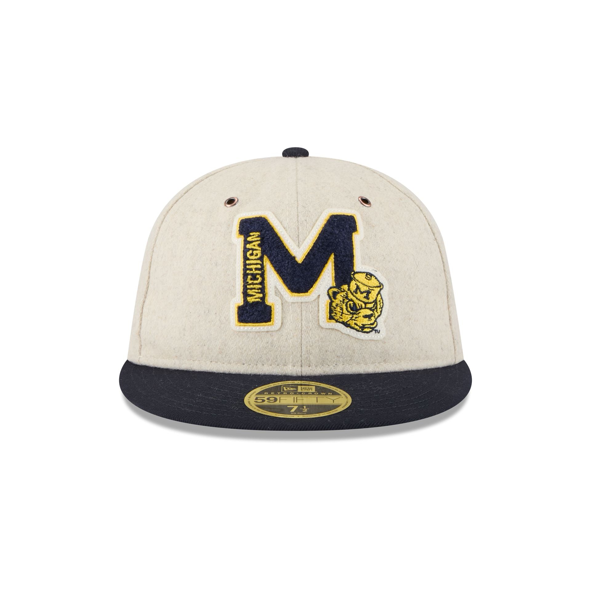 Michigan Wolverines College Vault Wool Letterman Retro Crown 59FIFTY Fitted Hat - Image 2