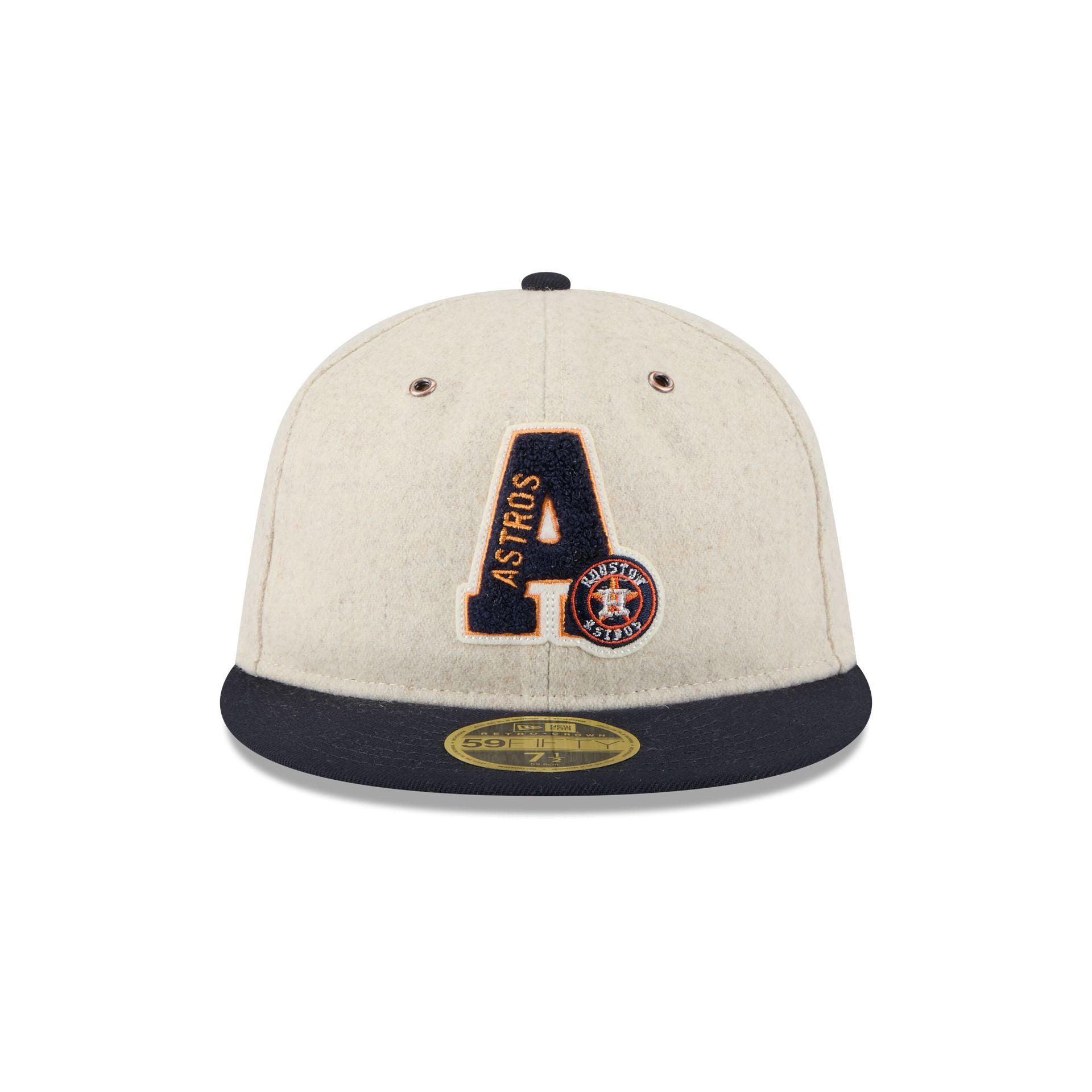Houston Astros Wool Letterman Retro Crown 59FIFTY Fitted Hat - Image 2