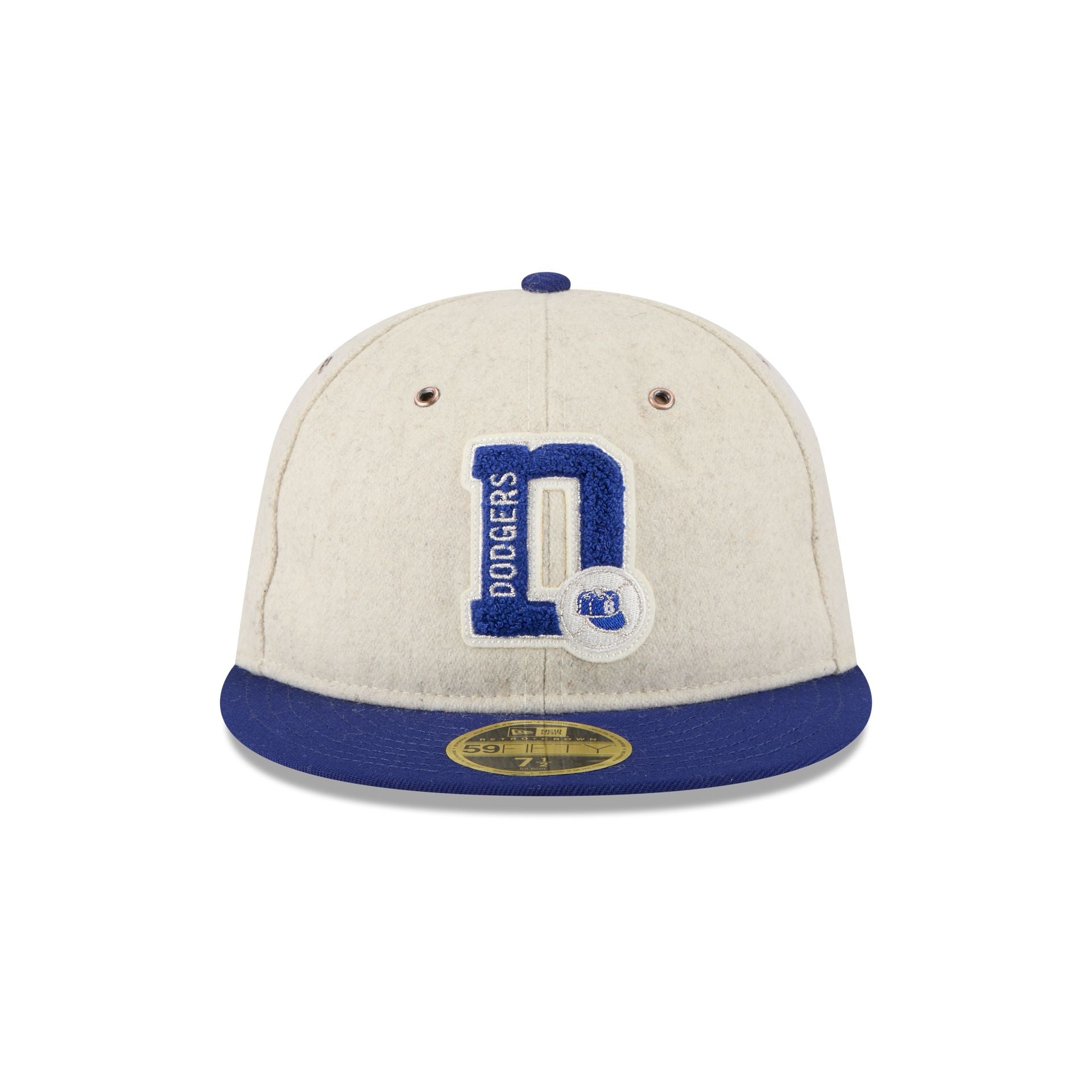 Brooklyn Dodgers Wool Letterman Retro Crown 59FIFTY Fitted Hat - Image 2