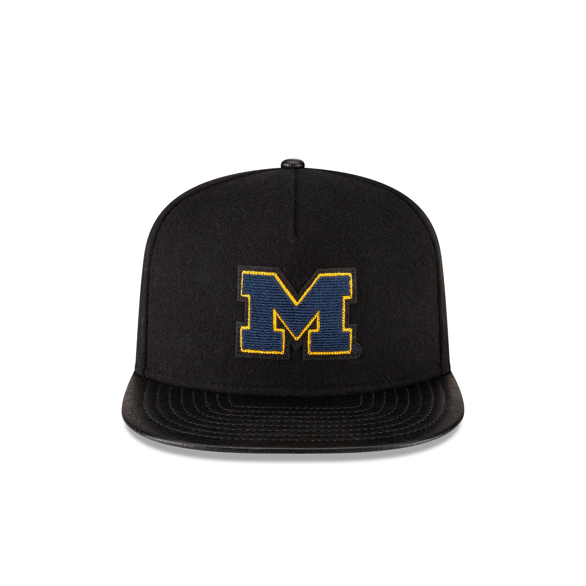 Michigan Wolverines Wool Letterman 9FIFTY A-Frame Snapback Hat - Image 2