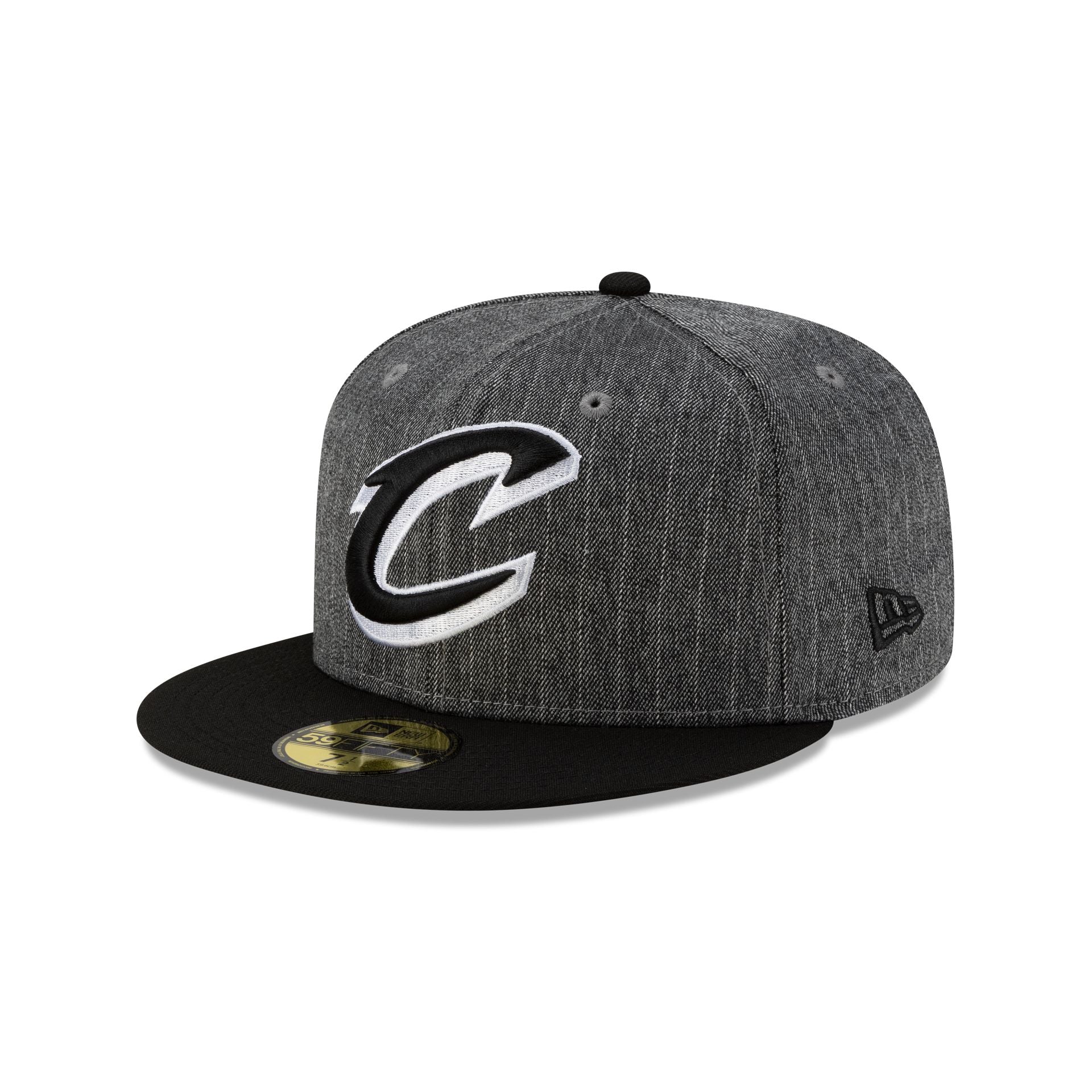 Just Caps Black Pinstripe Cleveland Cavaliers 59FIFTY Fitted Hat