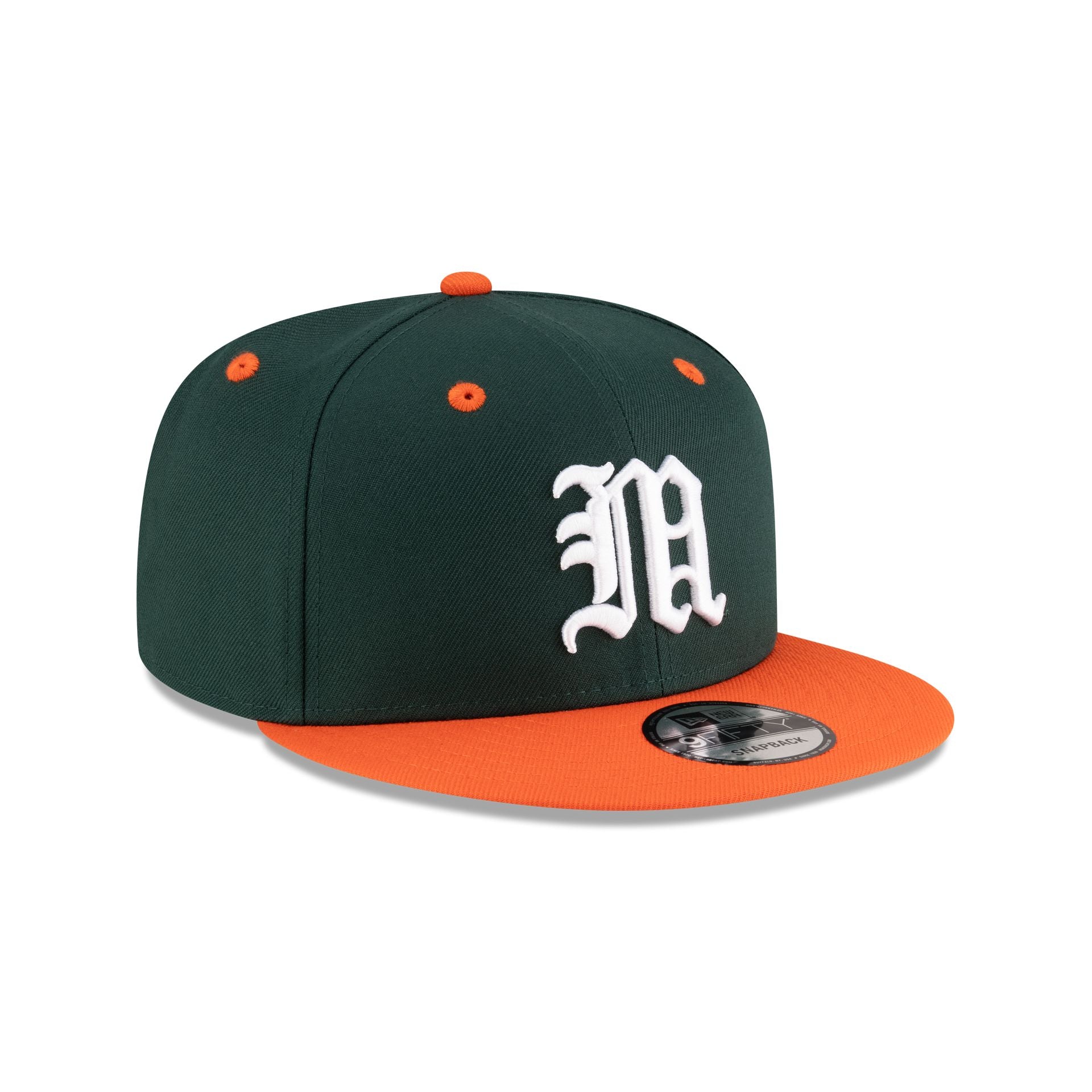 New Era x adidas Miami Hurricanes Green 9FIFTY Snapback Hat - Image 3