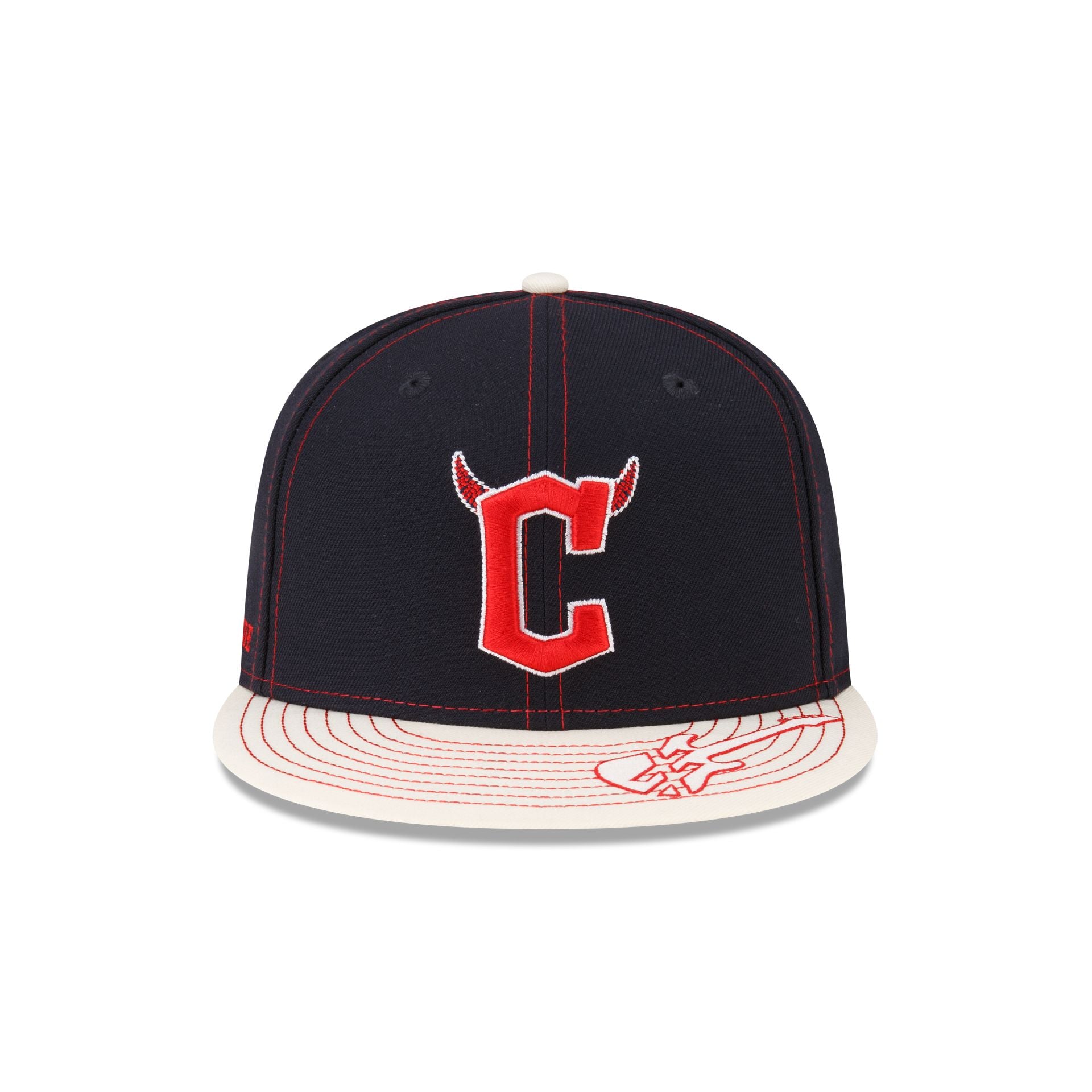 mgk x Cleveland Guardians Navy 59FIFTY Fitted Hat - Image 2