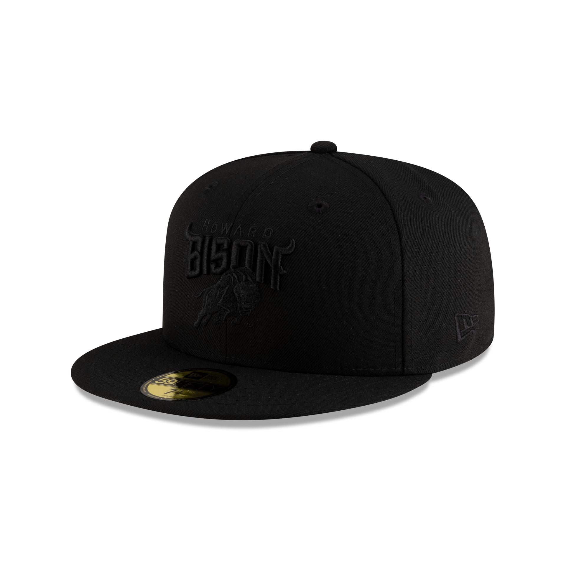 Howard Bison Black on Black 59FIFTY Fitted Hat - Image 3