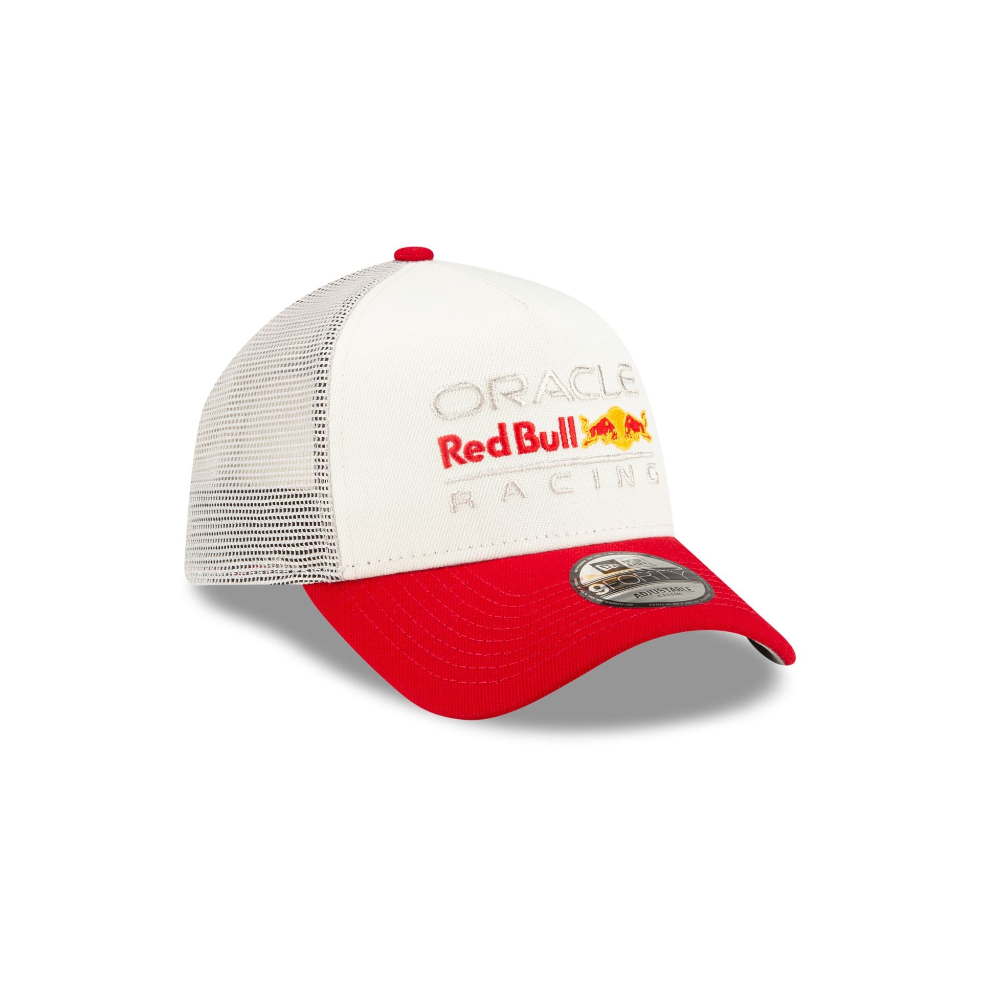 Oracle Red Bull Racing Essential White 9FORTY A-Frame Trucker Hat - Image 3